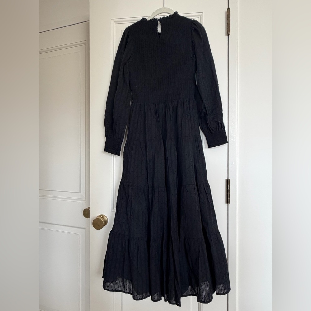Hill House Home The Viviana Nap Dress - Black Linear Swiss Dot Size SBlack Linea - Picture 8 of 11